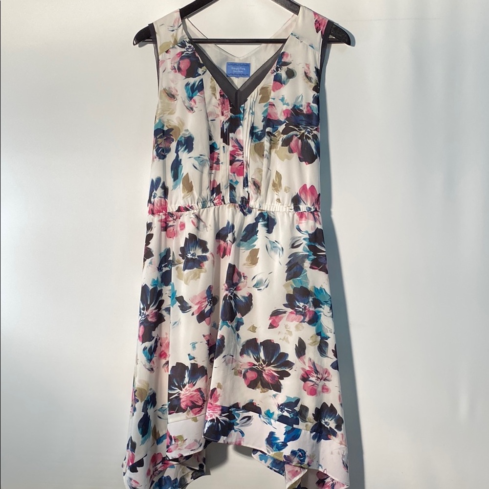 Simply Vera Vera Wang Sleeveless Cream and Black Sundress
